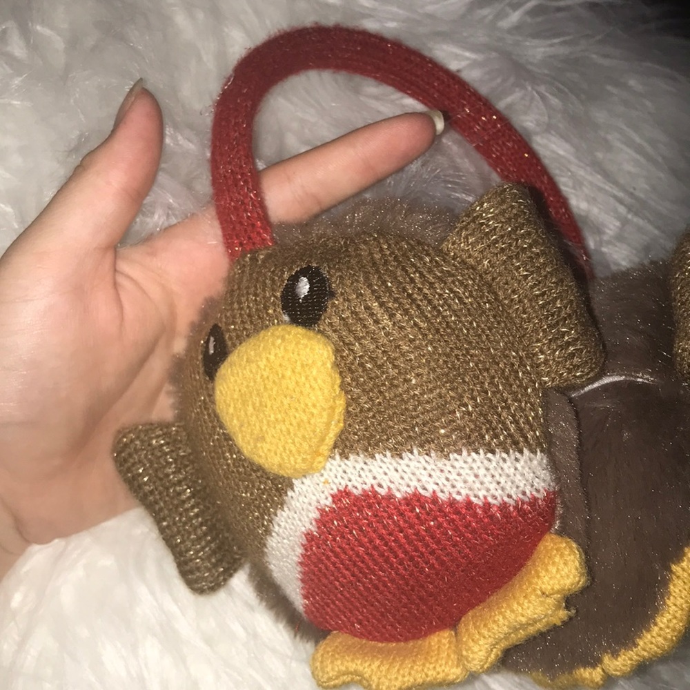 Super soft and cute turkey ear-muffs